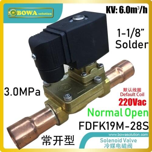 6m3/h NO(normal Open) solenoid valve with solder connection is great choice for EVI heat pump water heater or air chambers