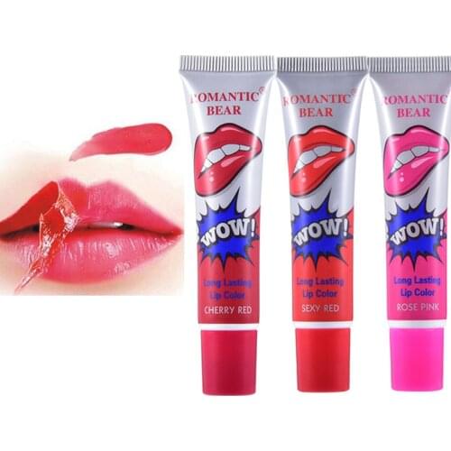 6 Colors Amazing Moisturizer Lip Gloss Waterproof Makeup Lip Stick Long Lasting Liquid Lipstick Tint Tear Pull Lipgloss TLSM2