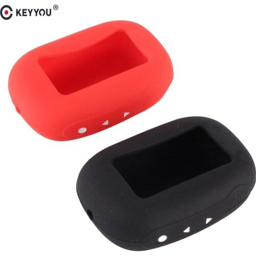 KEYYOU Silicone Car Key Case Fob keychain Cover For Starline B92-94 Two Way Car Alarm Remote Controller A63 LCD Transmitter