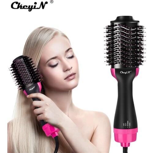 1000W Professional Salon Hair Dryer & Blower Bursh Blow Dryer Hot Air Brush Negative Ion Multifunction Straightener Dropshipping