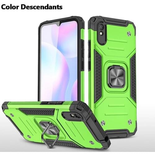 Case for Xiaomi Redmi 9i Shockproof Armor Drop Protective Defender Magnetic Holder Ring Cover for Redmi 9 i