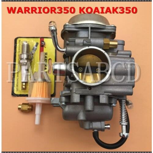 D34J 34mm Carburetor with Spark plug Oil Filter For YAMAHA 250 300 WARRIOR 350 KOAIAK 350 BW 350