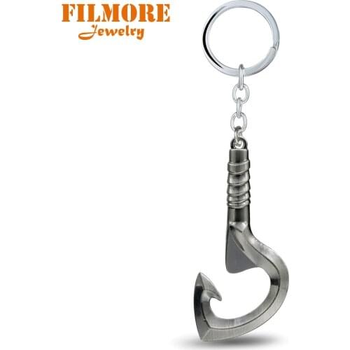Dota 2 Keychain As Bottle Opener Pudges Meat Hook Keychain Butcher Dragonclaw Hook Weapon Porte Clef Key Ring Pendant Keychain