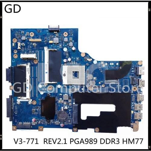 GD For Acer V3-771 Laptop Motherboard NBRYR11001 VA70 VG70 REV:2.1 HM77 DDR3 HD4000 Full Tested Fast Ship