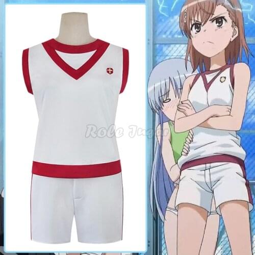 Anime Comic A Certain Scientific Railgun Misaka Mikoto Cosplay Costume Clothes Outdoor COS Kongou Mitsuko Sportswear GYM Suits