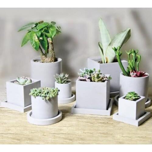 Creative polygon vase concrete planter mold handmade craft DIY handmade decoration geometry cement flowerpot silicone molds