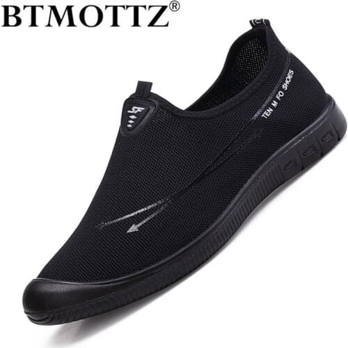 Mesh Men Casual Shoes Comfortable Non-slip Sneakers Men Outdoor Walking Shoes Breathable Slip on Mens Loafers Zapatillas Hombre