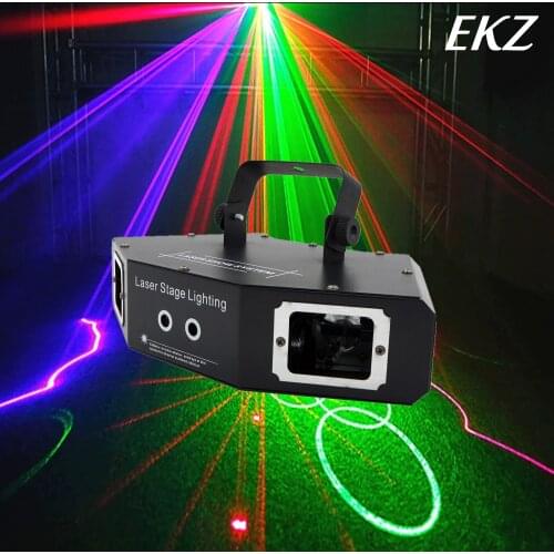 Free mail 4-in-1 4-hole laser disco laser RGB full color beam dj effect projector scanner laser stage lighting