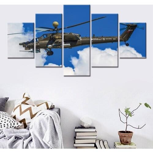 Modular 5 Pieces Plane Airplane Aircraft Helicopter War Fight Carrier Poster Canvas Art Prints Wall Picture Painting Home Decor