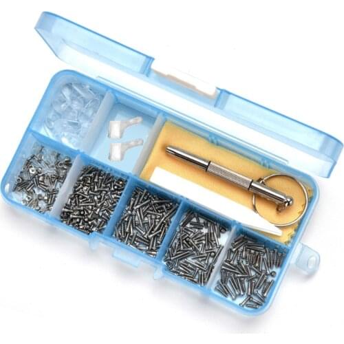 2021 New Glasses Sunglasses Eye Glasses Repair Kit Screws Nuts Pads Optical Repair Tool Set