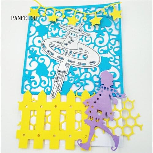 PANFELOU space station metal craft paper die cutting dies Scrapbooking/DIY Easter Halloween Embossing mould cards