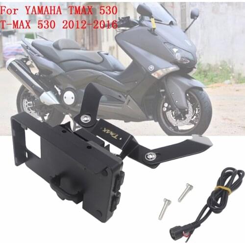 Motorcycle Front Phone Stand Holder Smartphone Phone GPS Navigaton Plate Bracket For YAMAHA TMAX 530 T-MAX 530 2012-2016