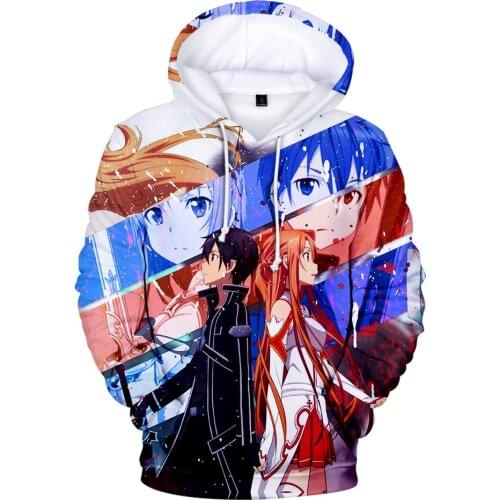 Casual Hooded Men Women Fashion Design 3D Hoodies Sword Art Online Alicization 3D Hoodie Anime Sweatshirt Harajuku Mens coat
