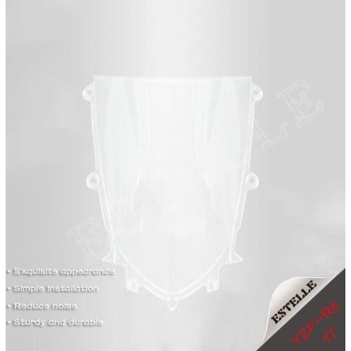 For Yamaha YZF R6 R6 YZF-R6 2017 2018 2019 Transparent Motorcycle Screen Windshield Front windshield