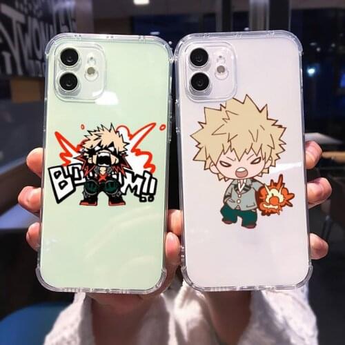 My hero academia Phone Case Transparent for iPhone 12 11 mini pro XS MAX 6 6S 8 7 Plus X 5S SE 2020 XR