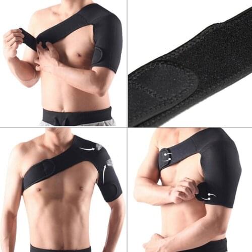 Adjustable Elastic Shoulder Support Brace Basketball Arm Sleeve Men Safety Sports Injury Guard Posture Corrector Back