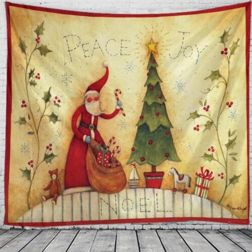 Christmas Tree Tapestry Wall Hanging Bed Spread Beach Towel Table Cloth Yoga Mat Christmas Present Gobelin Tapestry Large Size