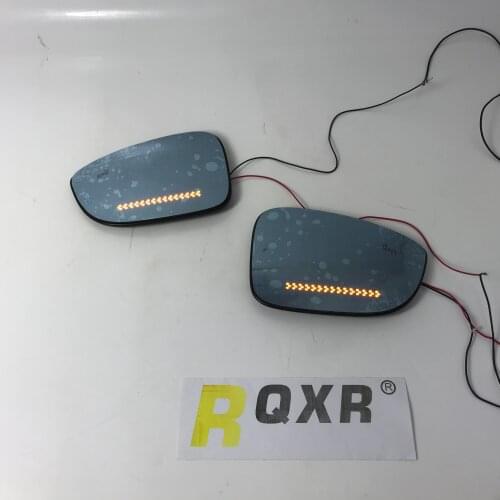 RQXR For Honda Accord 10th Rear View Blue Mirror Glass Led Turn Signal Heating Blind Spot Monitor
