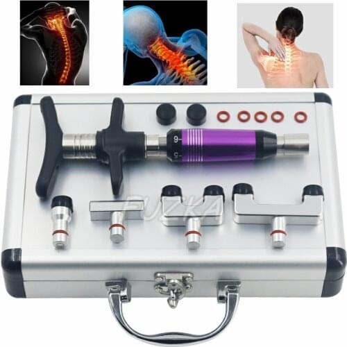 Manual Chiropractic Gun For Backbone Modulation And Adjustment Stainless Steel 4 Heads Health Care Massage Correction Tool
