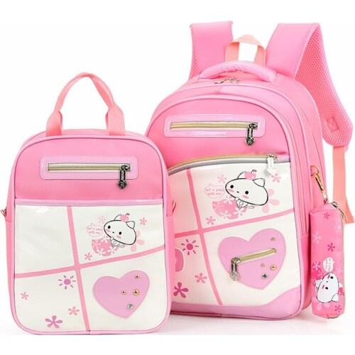 3pcs/Set princess school bags girls backpack fashion Children Cartoon school bag waterproof backpack travel bag mochila infantil