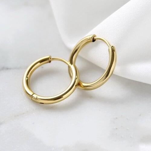 3 Pair/Set Fashion Women Girl Simple Round Circle Small Ear Earring Punk Hip-hop Earrings Jewelry 3 Size