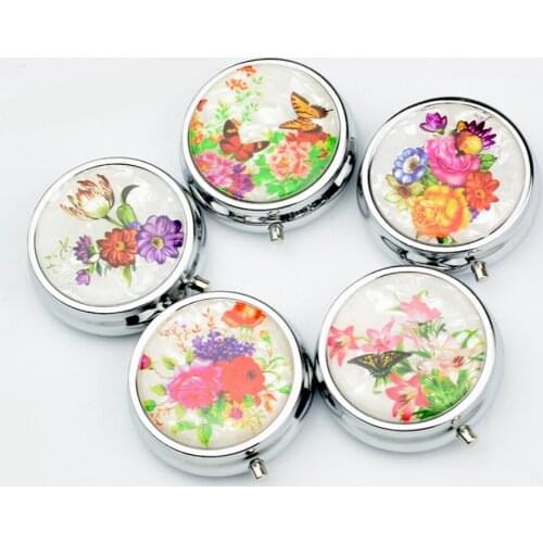 40pcs Folding pill case container for Medicines Organizer Pill box Portable Pill cutter Splitters pastilleros pildoras estuche