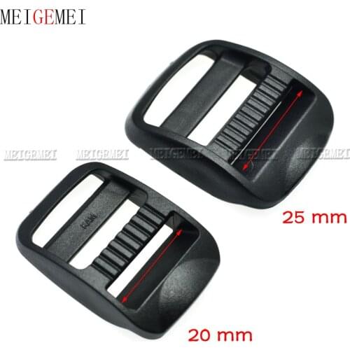 2pcs Plastic Assorted Ladder Lock Slider Adjustable Buckle Belt Buckle For Backpack Straps Webbing 20mm 25mm Parts Accessories