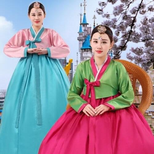 Korean Traditional Hanbok Costumes National Dance Improvement Hanbok Dress Female Adult Costume Stage Performance Costume SL1570