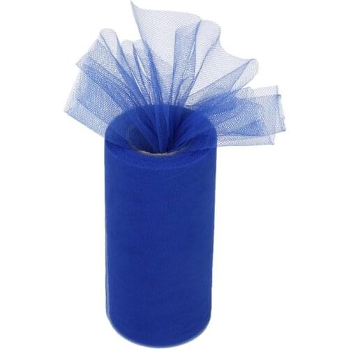 HOT-Tulle roll spool Tutus wedding seat material event decoration (Royal Blue)