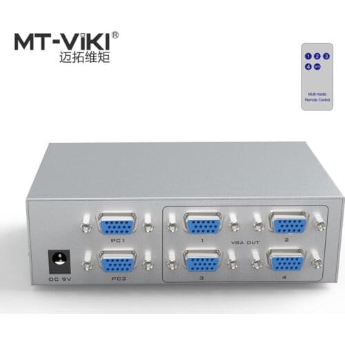 VGA video switch 2 in 4 out VGA Video Switch Splitter PC Selector Image Distributor IR Remote Control