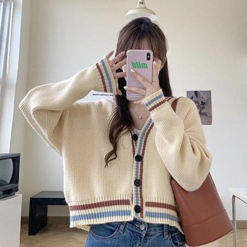 Woman Sweaters Cardigan Sweaters Clothing Loose 2021 Knitted Cardigan Sueters De Mujer