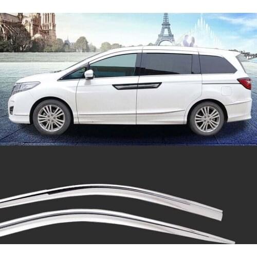 1 Set Brand New Chrome Side Vent Sun Shade Window Visors Rain Guard Deflectors For Honda Elysion 2016-2018