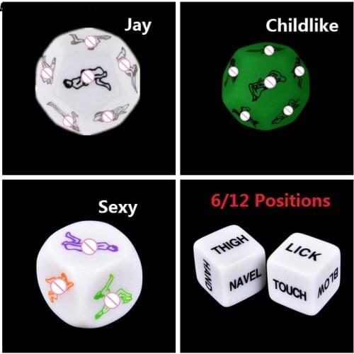 1Pcs Funny Sex Dice 6/12 Positions Sexy Romance Love Humour Gambling Adult Games Erotic Craps Pipe For Couples