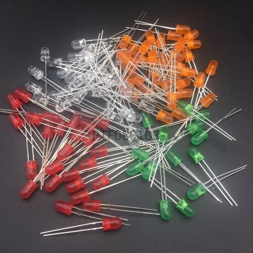 1000Pcs 5mm Round Red Green Blue Pink White Yellow Super Bright Water Clear Diode Led Emitting Diodes Bulb Light DIY Lamp