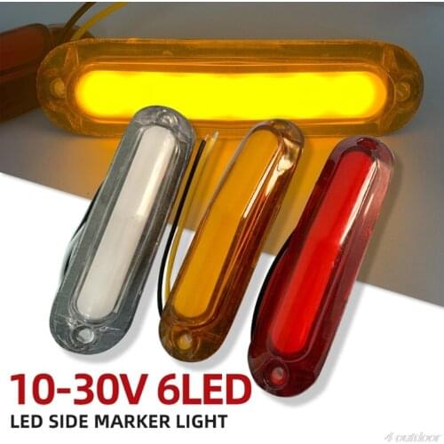 2pcs 6 LED Light Trailer LED Side Marker Light Trailer Light Rear Side Lamp Indicator Lamp M12 21 Dropshipping