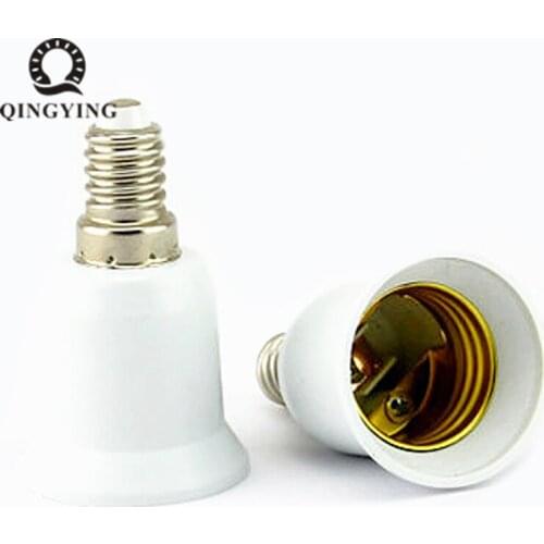 2pcs E14 to E27 Fireproof Material lamp Base Conveter E14-E27 Holder Socket For LED lighting Bulb Adapter Conversion