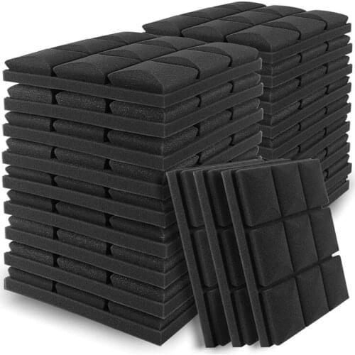 24 Pcs Mushroom Sound Insulation Pads,Shock-Absorbing Foam Studio Wedge Tiles for Wall Decoration and Acoustic Treatment Promoti