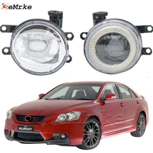 2in1 LED Angel Eye Daytime Running Lights DRL + Cut-Line Lens Fog Lights for Toyota Aurion TRD (XV40) 08.2007 2008 2009