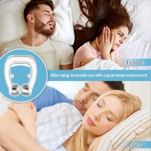 4/2/1Pcs Magnetic Anti Snore Nose Clip Snoring Silent Sleep Aid Device Guard Night Anti Snoring Device Improve Sleeping Tool