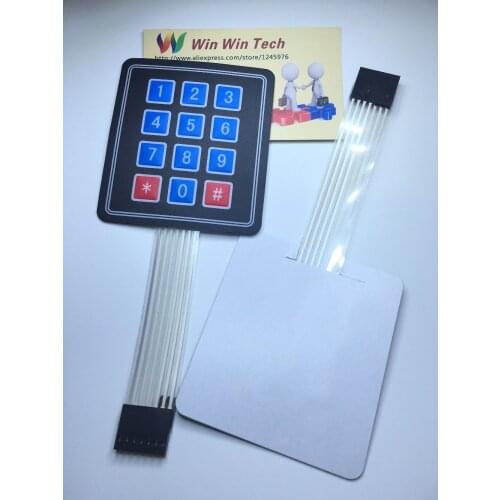 5pcs Membrane switch 3*4 matrix keyboard / control panel / SCM extended keyboard 3 row of film keys