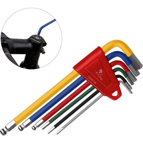 6Pcs Mulitcolor Hexagon Allense Hex Key Wrench Spanner Set Bicycle Repair Tool