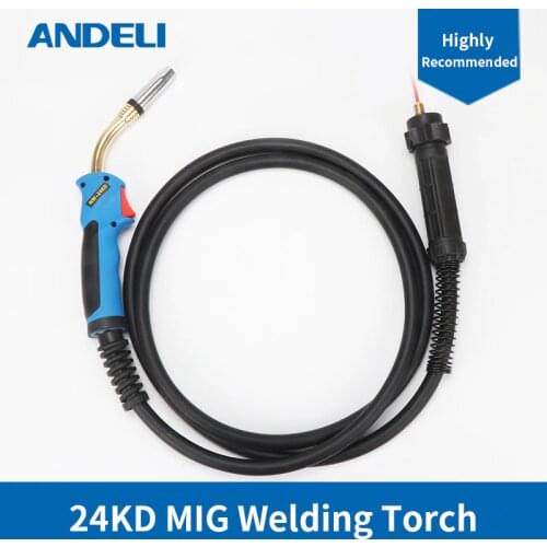 ANDELI Mig Welding Machine Accessories 3M Binzel 24KD MIG Torch Weld Torch with Europ Connector for Mig Welding Machine