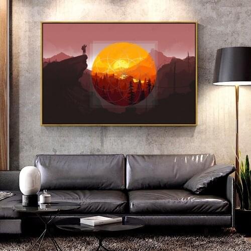 Artcozy Oil Canvas Painting Climberon the top of the mountain For Home Decoration Wall Art