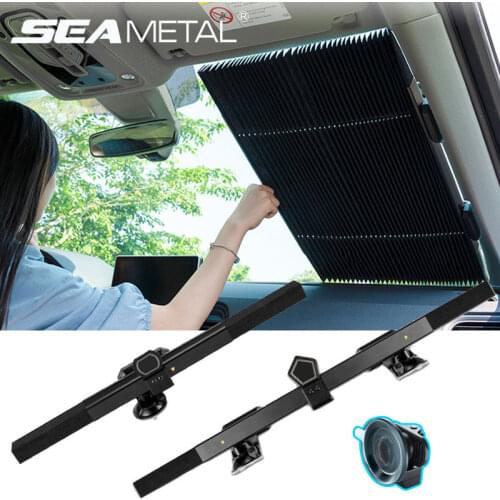 Car Retractable Windshield Sun Shades Universal Auto Sunshade Cover Fits for Most Vehicle Trucks SUV UV Protection Front Windows