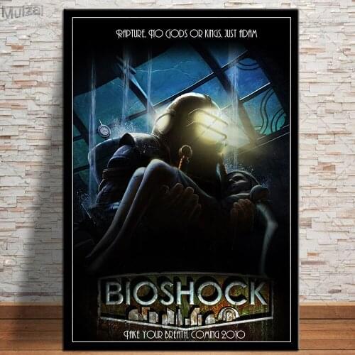 Bioshock Rapture Poster Video Game Movie Canvas Painting Posters and Prints Wall Art Picture for Living Room Home Decor