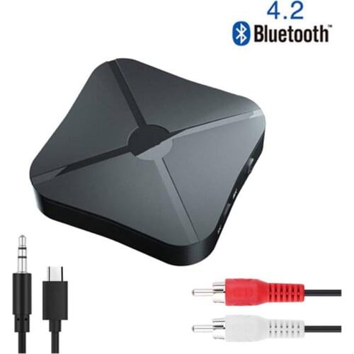 Bluetooth 5.0 TV Audio Receiver Transmitter 2 IN 1 3.5mm 3.5 AUX Jack RCA Stereo Music Wireless Adapter For TV PC Car Speakers