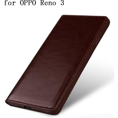 New Arrival Genuine Leather Phone Case for OPPO Reno 3 Business Flip Protective Skin for OPPO Reno 3Pro 3 Pro Handmade Cover