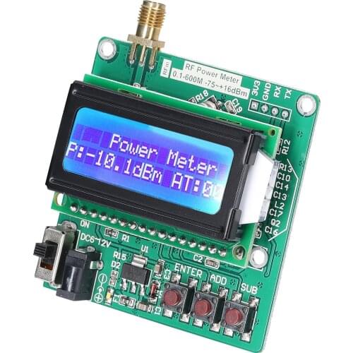 1M-8G RF Power Meter -5 to -60dBm Measurement-Range Settable Power Meter Attenuation Digital Display Signal Intensity Module