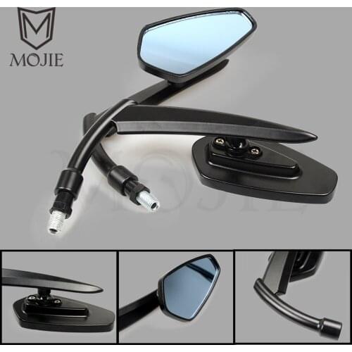 CNC Universal Custom Moto Rearview Mirror Motorcycle Scooter Side Rear View Mirrors Bar End For KAWASAKI ER-6N Z1000 Z750 Z900