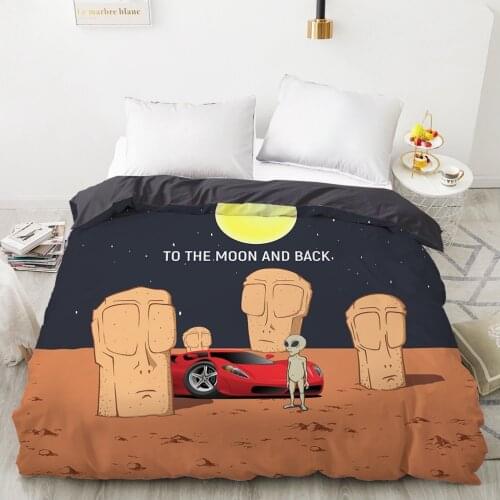 Cartoon Childrens Duvet cover Quilt/Blanket/Comfortable Case Bedding for kids baby girls 140x200 for Home Space astronaut Moon